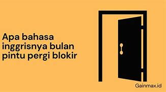 Apa Arti Pintu Dalam Bahasa Inggris